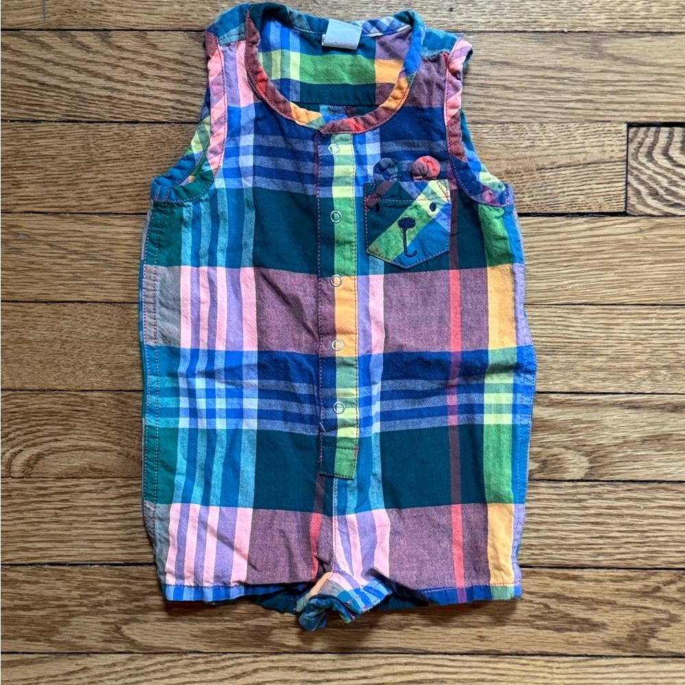 Gap Plaid Romper - Size 3-6 Months